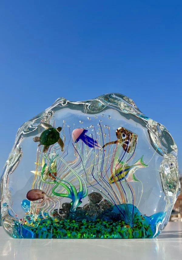 Celebes - Murano Glass Aquarium With 8 Elements - Unique Piece 1/1