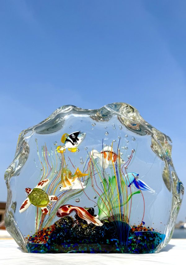 Laptev - Murano Glass Aquarium With 8 Elements - Unique Piece 1/1