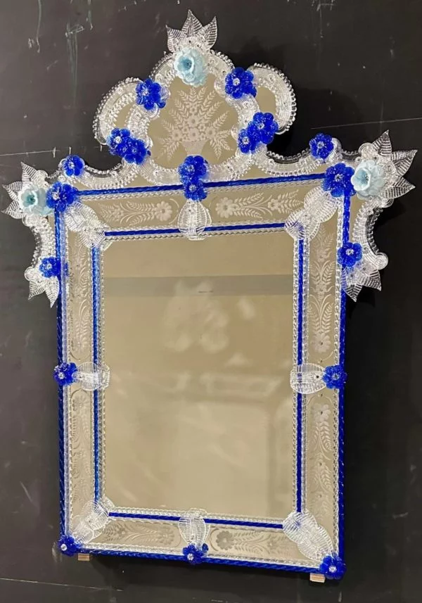 Saline - Blue Murano Glass Mirror