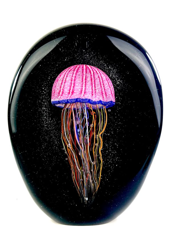 Olbia - Murano Glass Aquarium With Rubin Jellyfish
