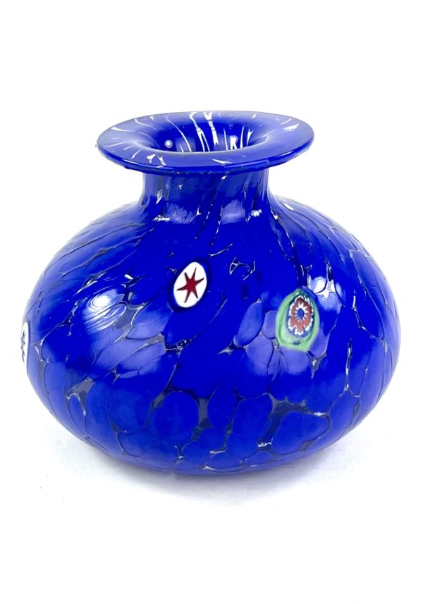 Segoea - Blue Murano Glass Vase With Mace