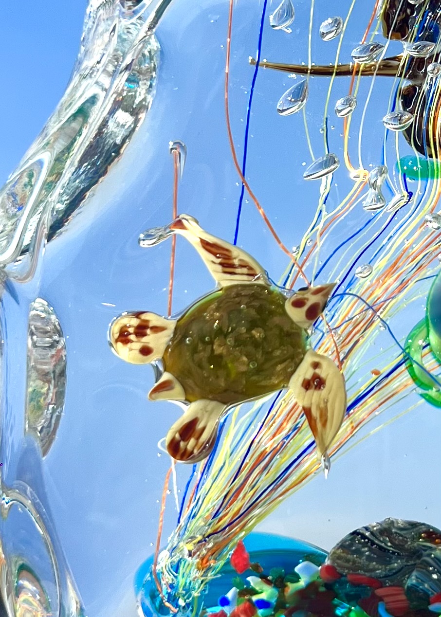 Sancho - Murano Glass Aquarium With 8 Elements - Unique
