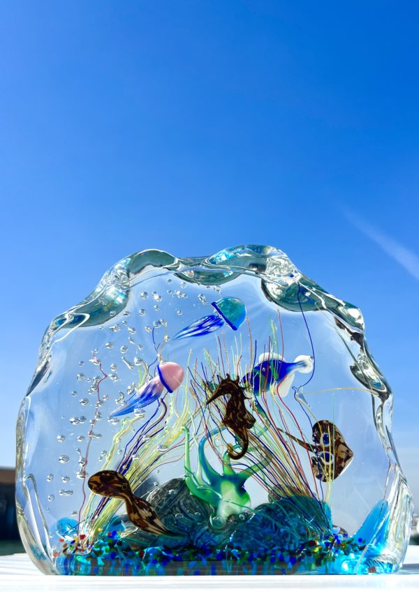 Tirreno - Murano Glass Aquarium With 8 Elements - Unique Piece 1/1