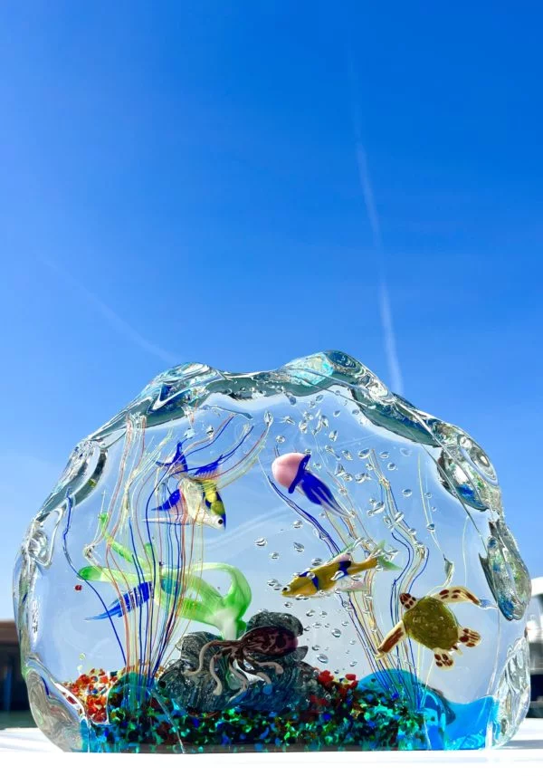 Dungeness - Murano Glass Aquarium With 8 Elements - Unique Piece 1/1
