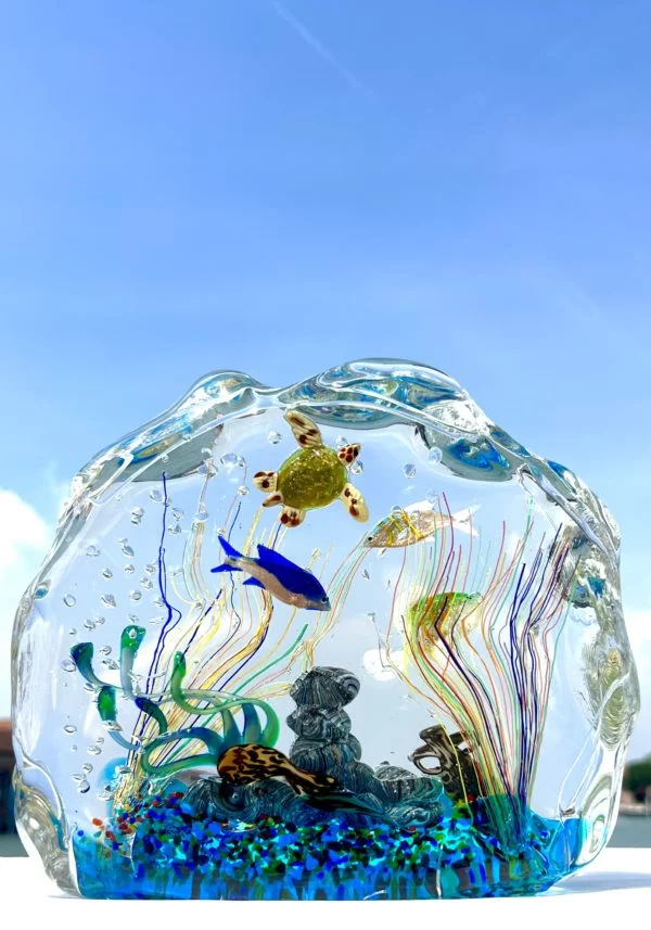 Barents - Murano Glass Aquarium With 8 Elements - Unique Piece 1/1
