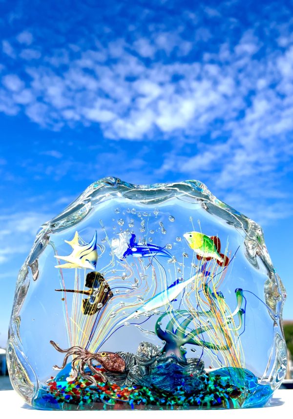 Beaufort - Murano Glass Aquarium With 8 Elements - Unique Piece 1/1