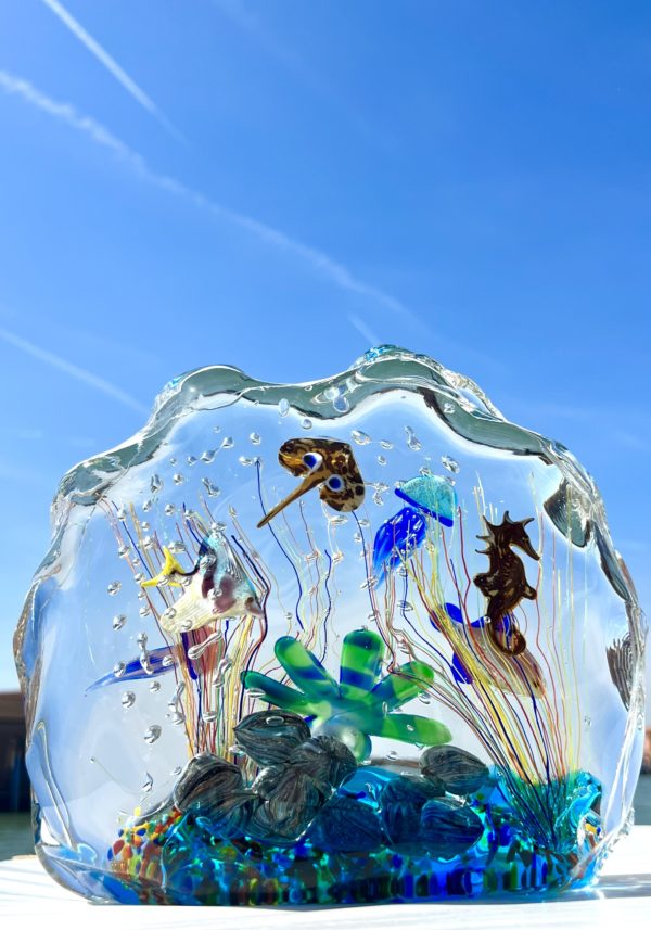 Nungwi - Murano Glass Aquarium With 8 Elements - Unique Piece 1/1
