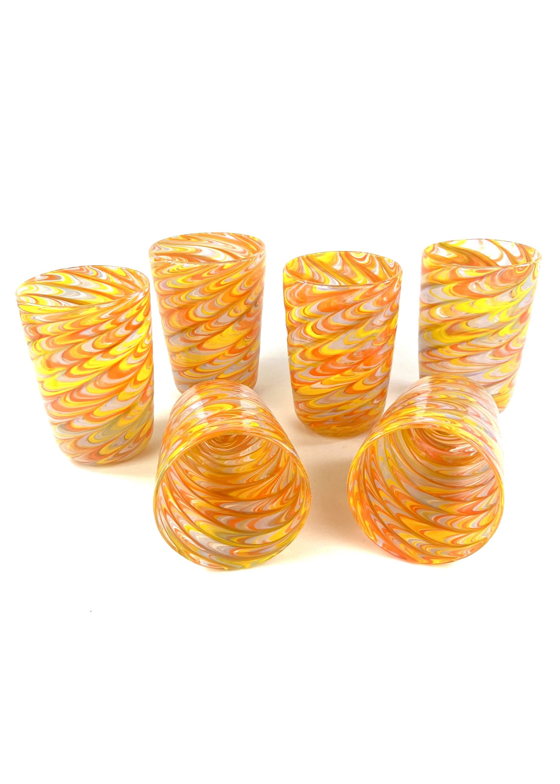 MURANO NASON MORETTI イエロー ライン オレンジ グラス MURANO NASON MORETTI イエロー ライン オレンジ グラス - メルカリ