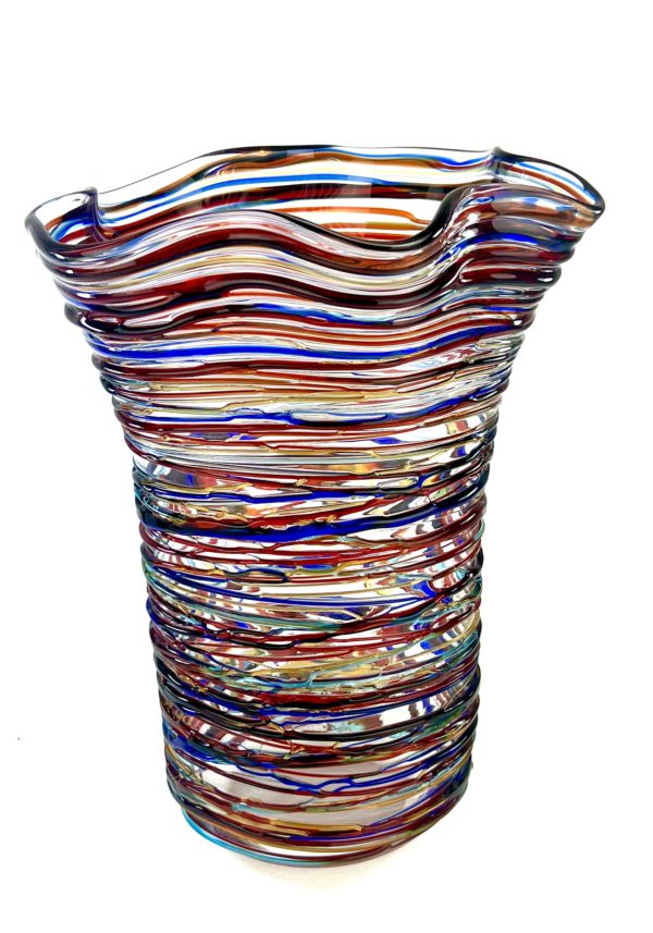 Gorizia - Multicolored Murano Glass Vase "Klot"