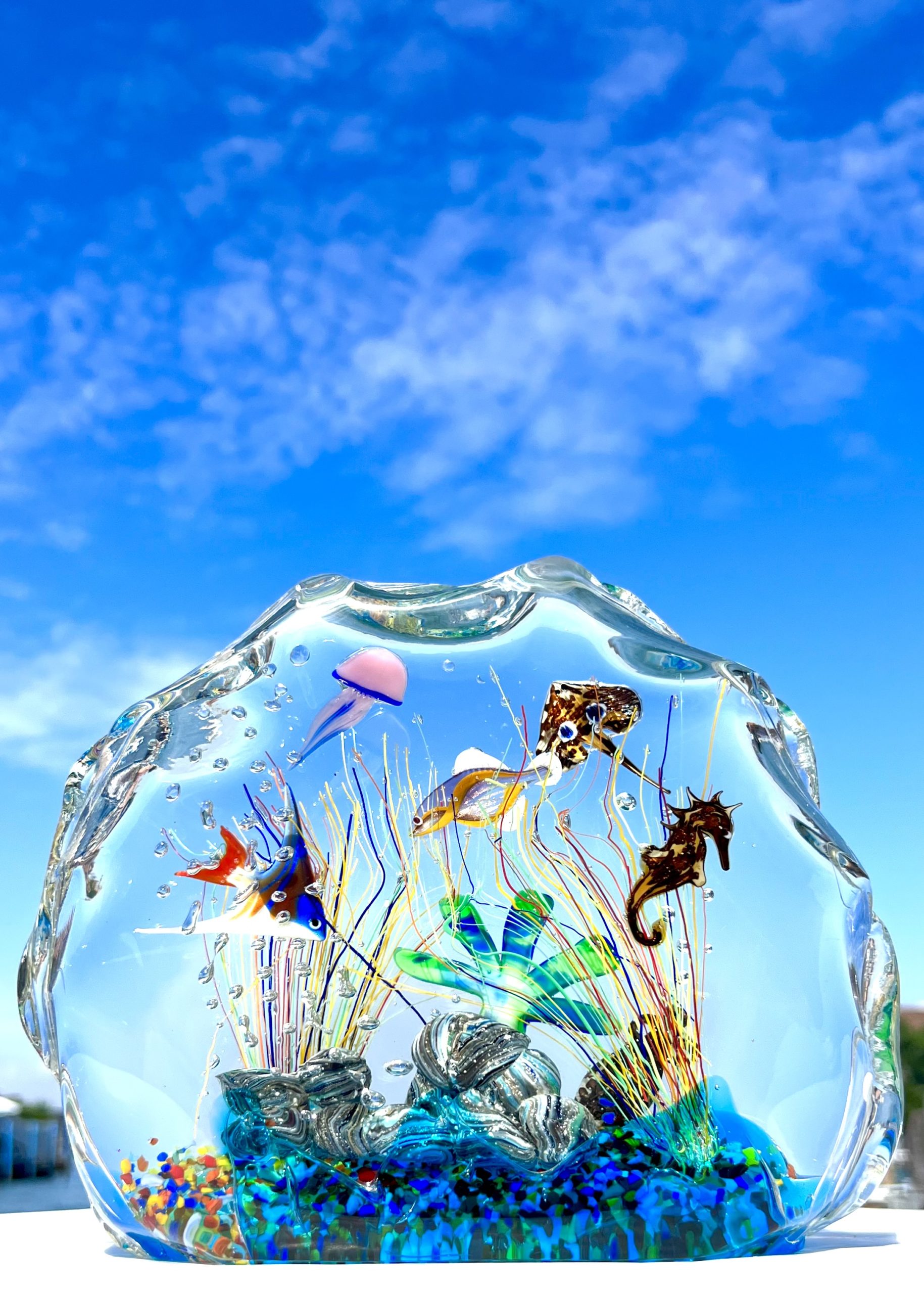 Amazzoni - Murano Glass Aquarium With 8 Elements