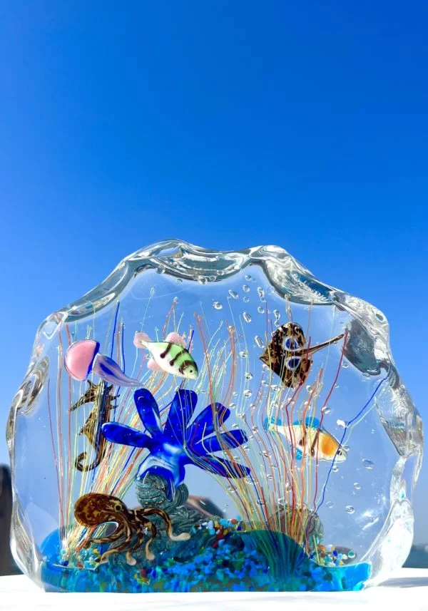Nilo - Murano Glass Aquarium With 8 Elements - Unique Piece 1/1