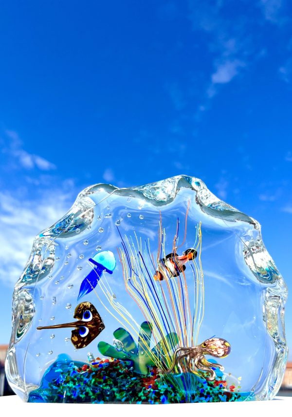 Amur - Murano Glass Aquarium With 5 Elements - Unique Piece 1/1