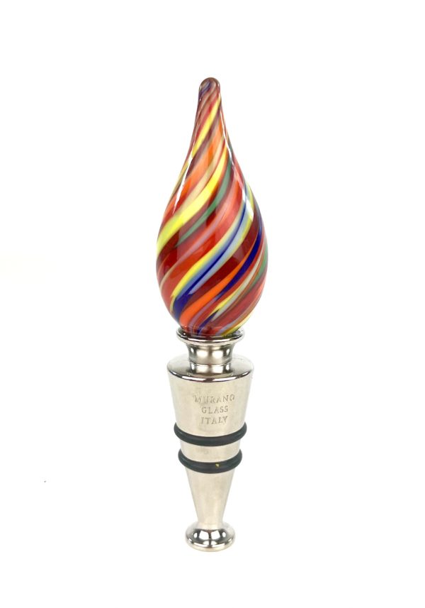 Barolo - Multicolored Murano Glass Bottle Cap "Verre"