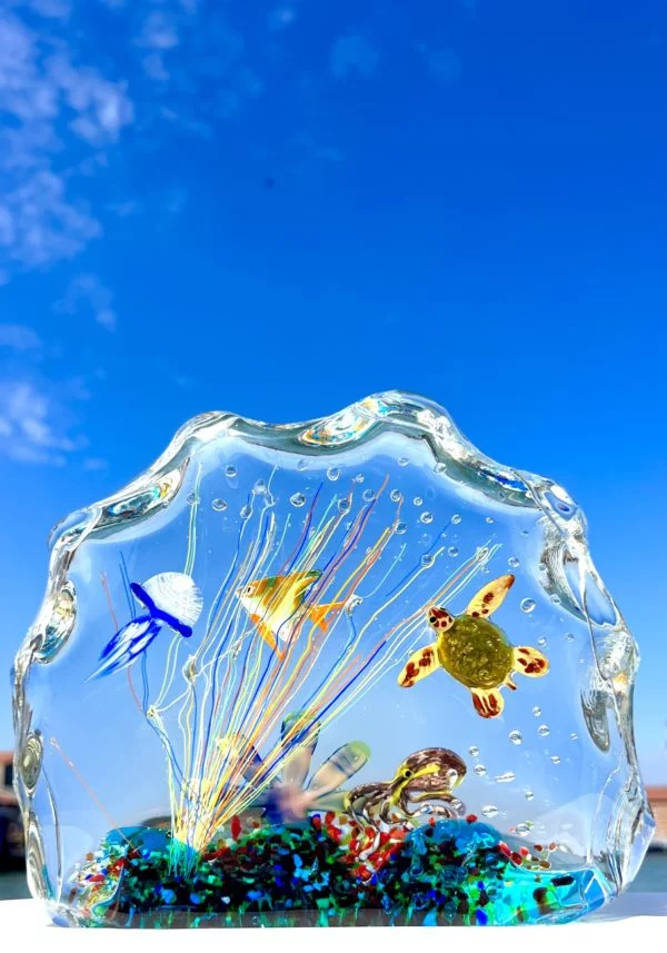 Murray - Murano Glass Aquarium With 5 Elements - Unique Piece 1/1