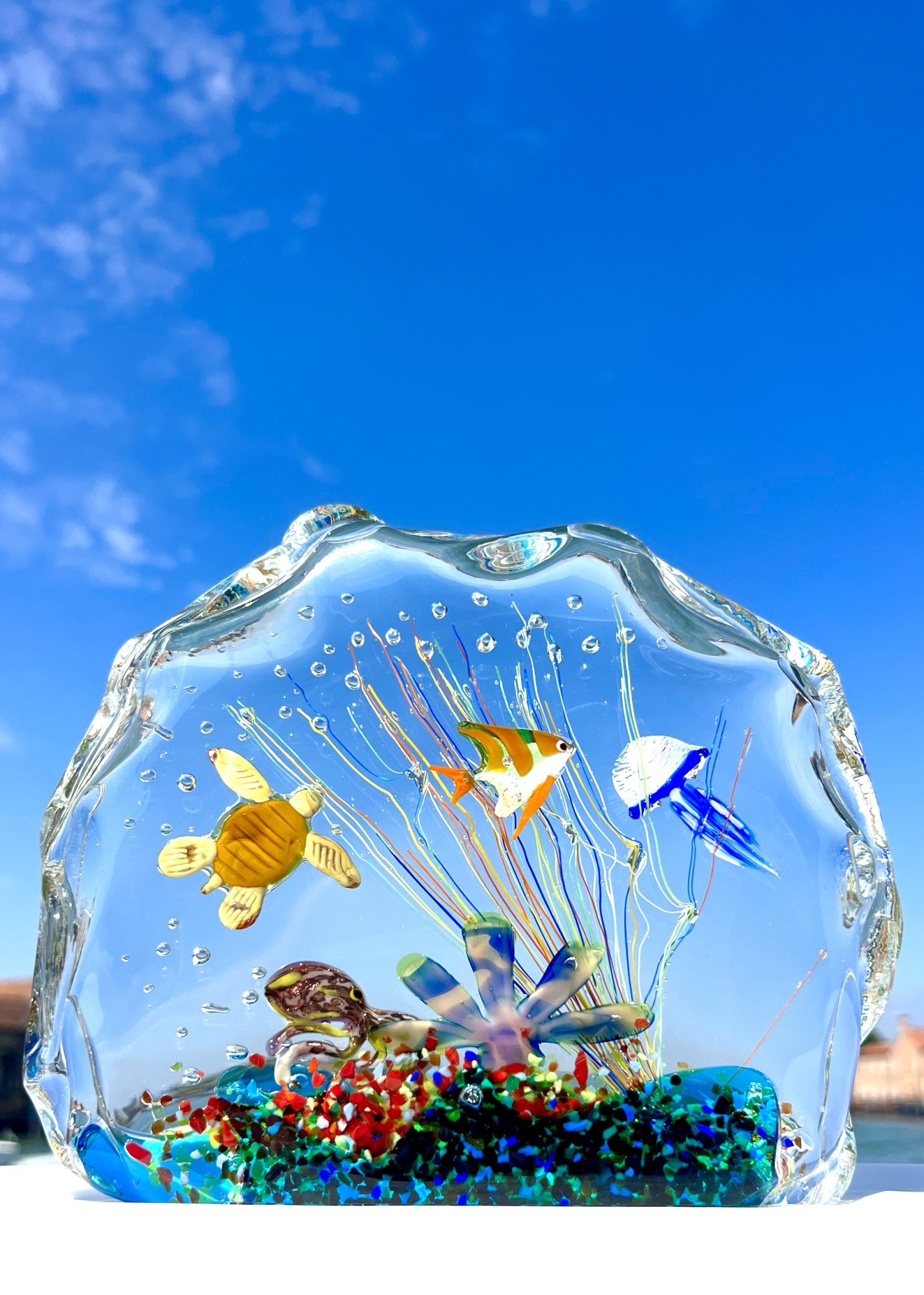 Murray - Murano Glass Aquarium With 5 Elements
