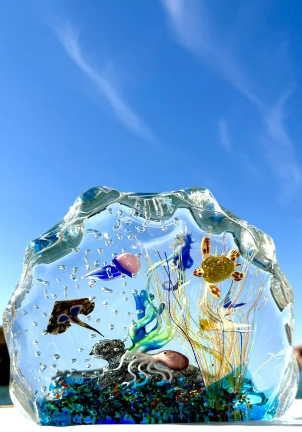 Kasai - Murano Glass Aquarium With 8 Elements - Unique Piece 1/1