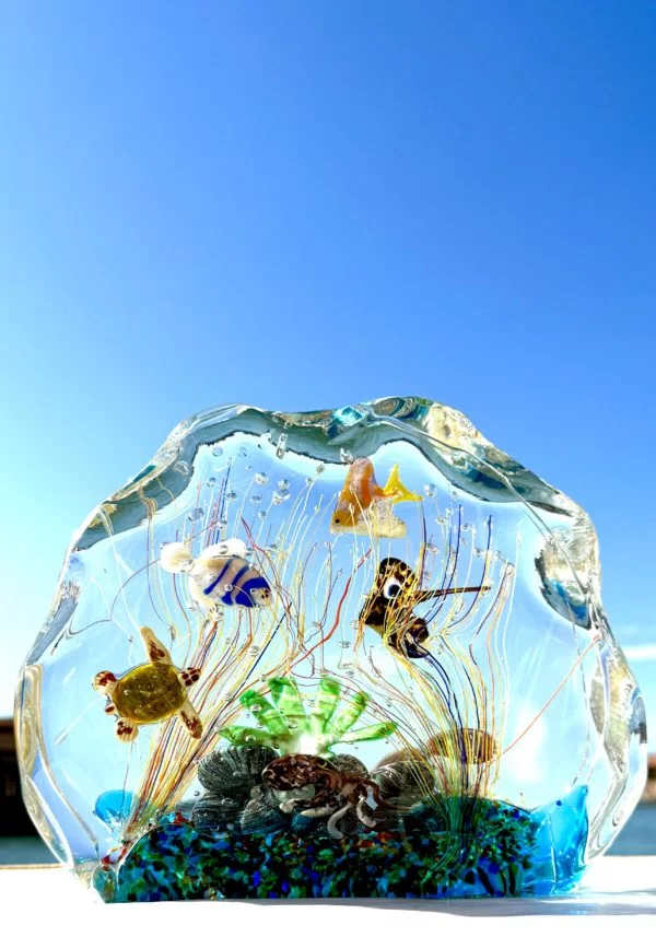 Dnepr - Murano Glass Aquarium With 8 Elements - Unique Piece 1/1