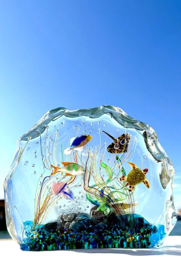 Columbia - Murano Glass Aquarium With 8 Elements - Unique Piece 1/1