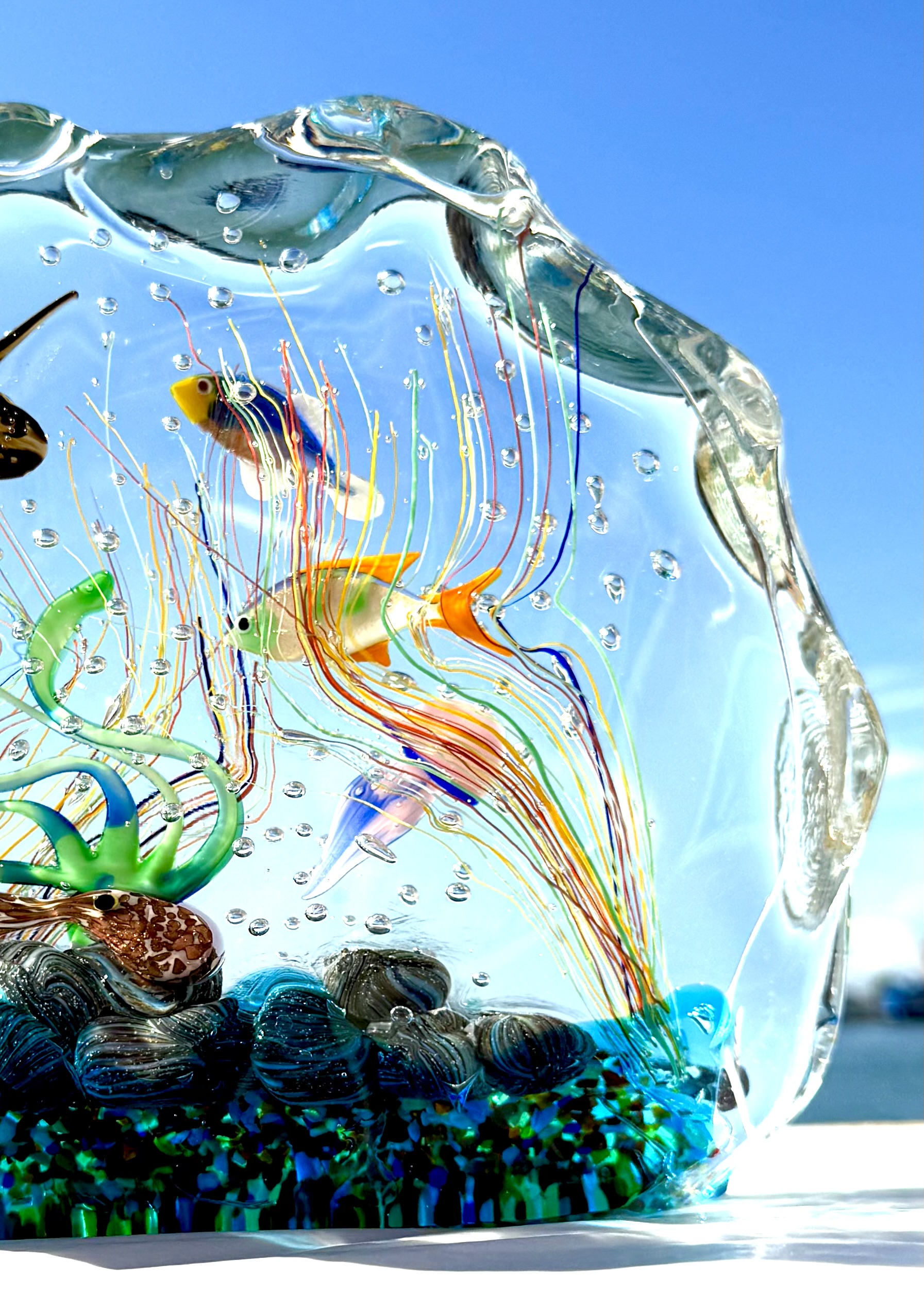 Columbia - Murano Glass Aquarium With 8 Elements