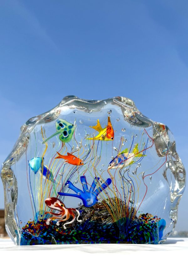 Egeo - Murano Glass Aquarium With 8 Elements - Unique Piece 1/1