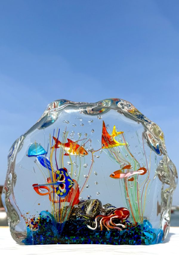 Salween - Murano Glass Aquarium With 8 Elements - Unique Piece 1/1