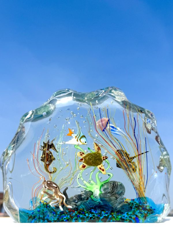 Caraibi - Murano Glass Aquarium With 8 Elements - Unique Piece 1/1