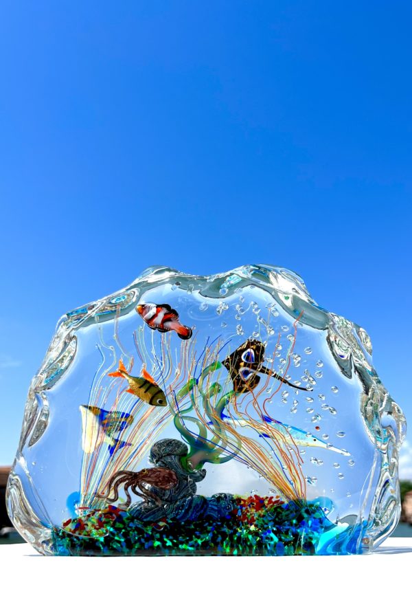 Eufrate - Murano Glass Aquarium With 8 Elements - Unique Piece 1/1