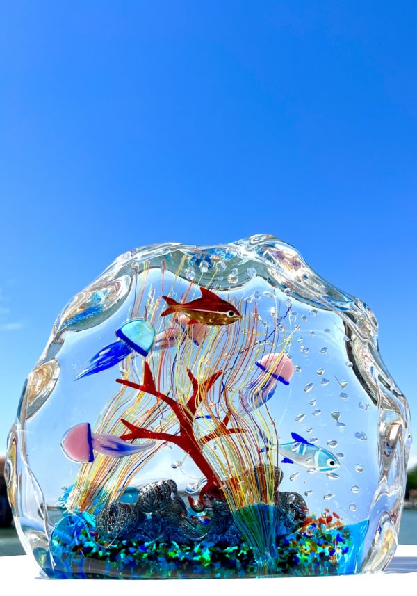 Purus - Murano Glass Aquarium With 8 Elements - Unique Piece 1/1