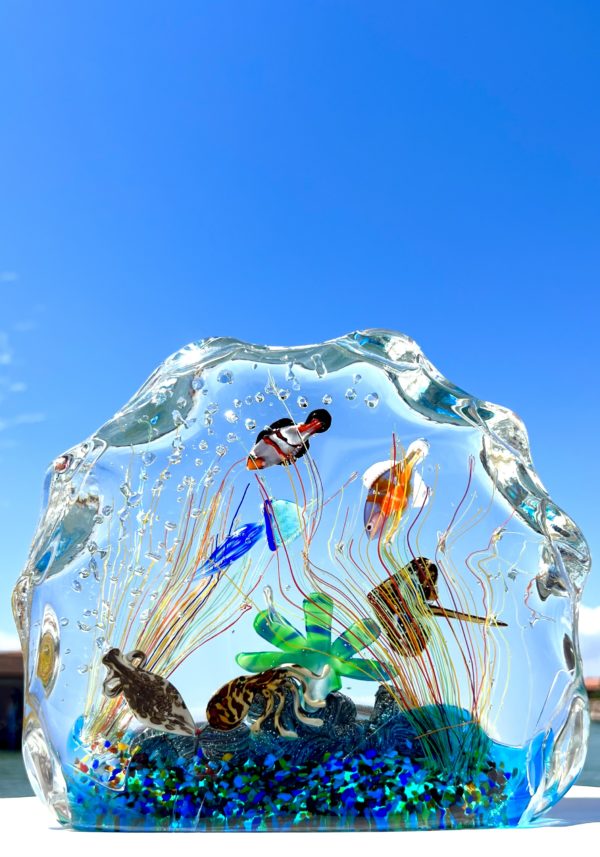 Mamore - Murano Glass Aquarium With 8 Elements - Unique Piece 1/1