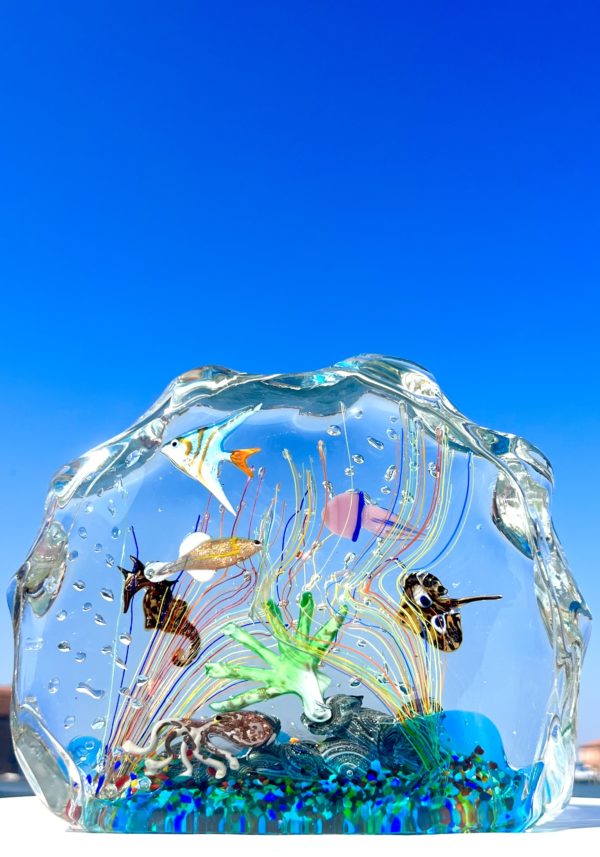 Syr Darya - Murano Glass Aquarium With 8 Elements - Unique Piece 1/1