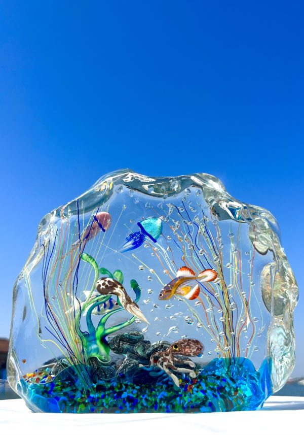 Tunguska - Murano Glass Aquarium With 8 Elements - Unique Piece 1/1