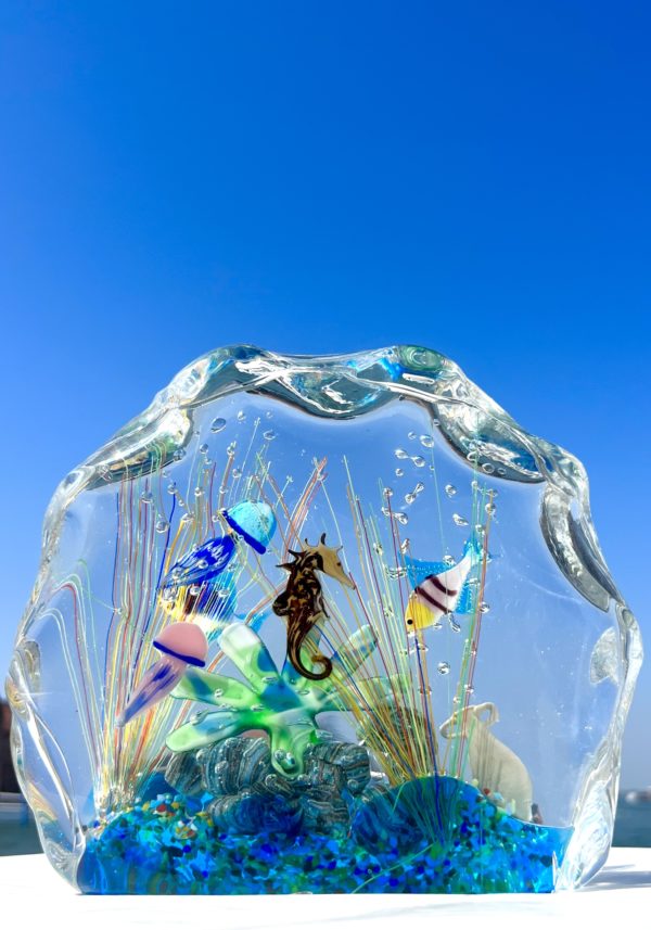 Gokarna - Murano Glass Aquarium With 8 Elements - Unique Piece 1/1