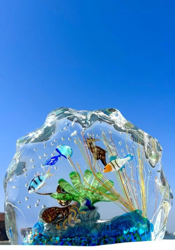 Zambesi - Murano Glass Aquarium With 8 Elements - Unique Piece 1/1
