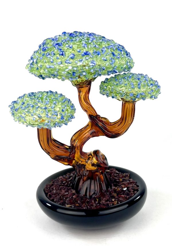 Canton - Murano Glass Bonsai With Blue Decoration