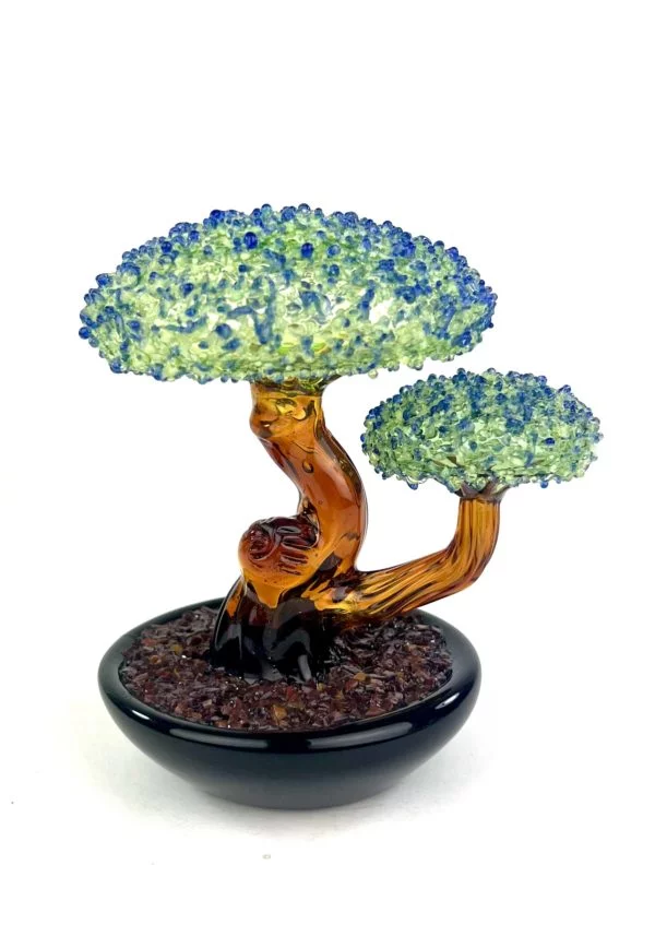 Pechino - Murano Glass Bonsai With Blue Decoration
