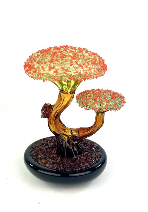 Pechino - Murano Glass Bonsai With Orange Decoration