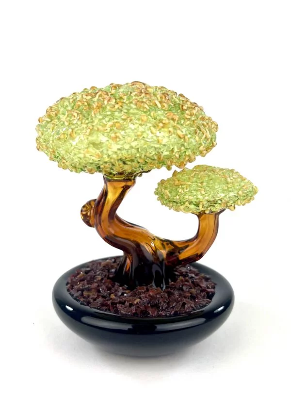 Pechino - Murano Glass Bonsai With Amber Decoration