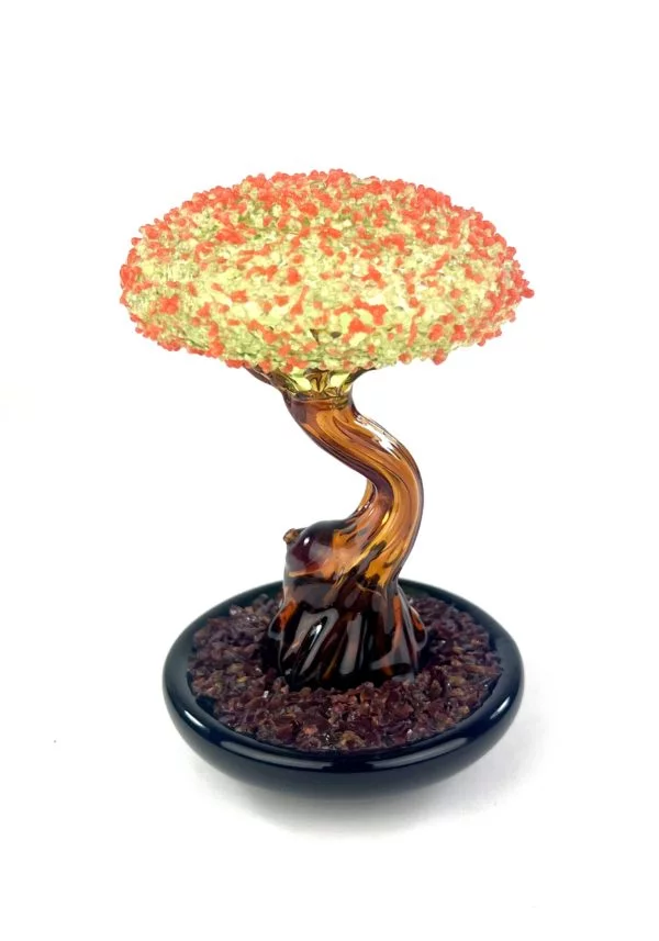 Shanghai - Murano Glass Bonsai With Orange Decoration