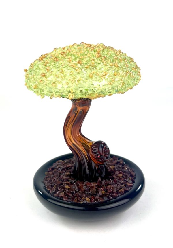 Shanghai - Murano Glass Bonsai With Amber Decoration