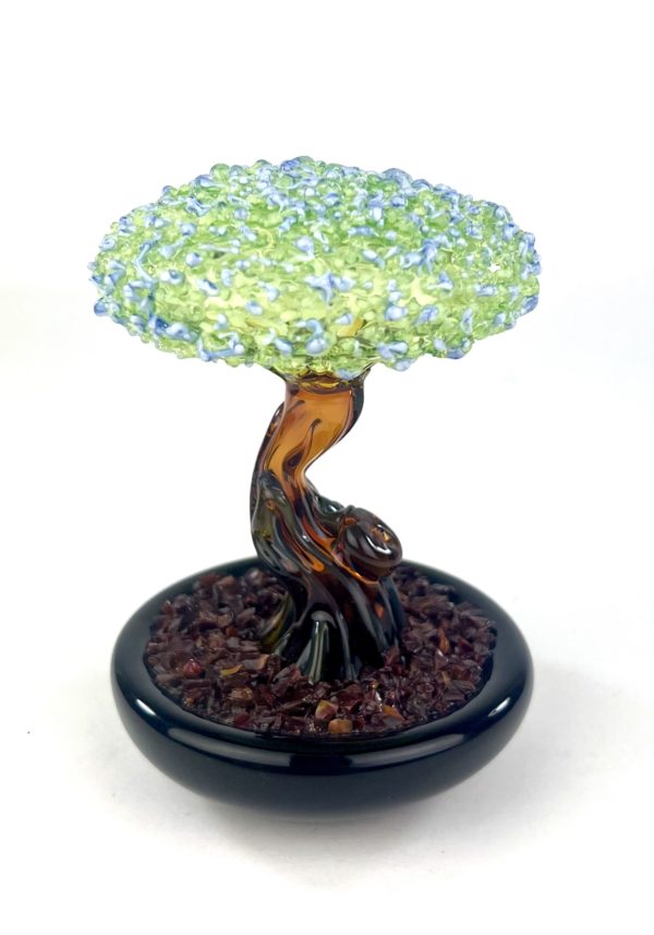 Shanghai - Murano Glass Bonsai With Light Blue Decoration