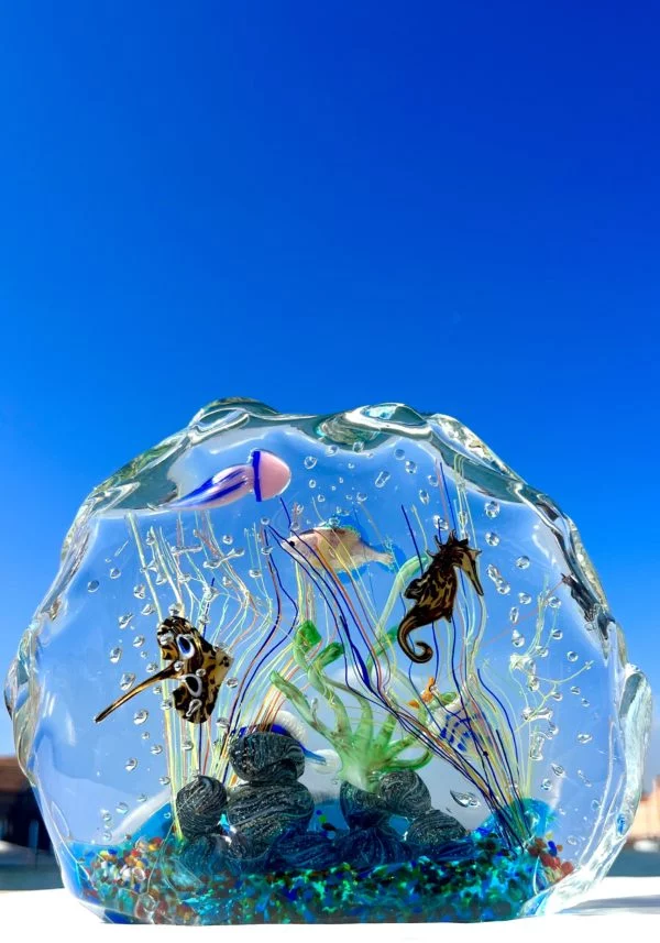 Araguaia - Murano Glass Aquarium With 8 Elements - Unique Piece 1/1