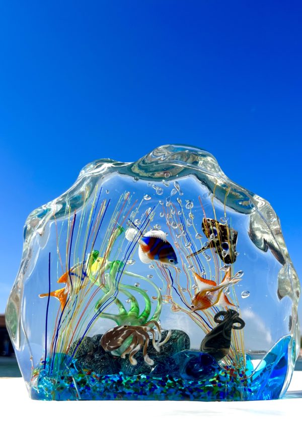 Nelson - Murano Glass Aquarium With 8 Elements - Unique Piece 1/1