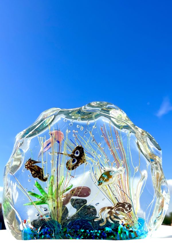 Pilcomayo - Murano Glass Aquarium With 8 Elements - Unique Piece 1/1