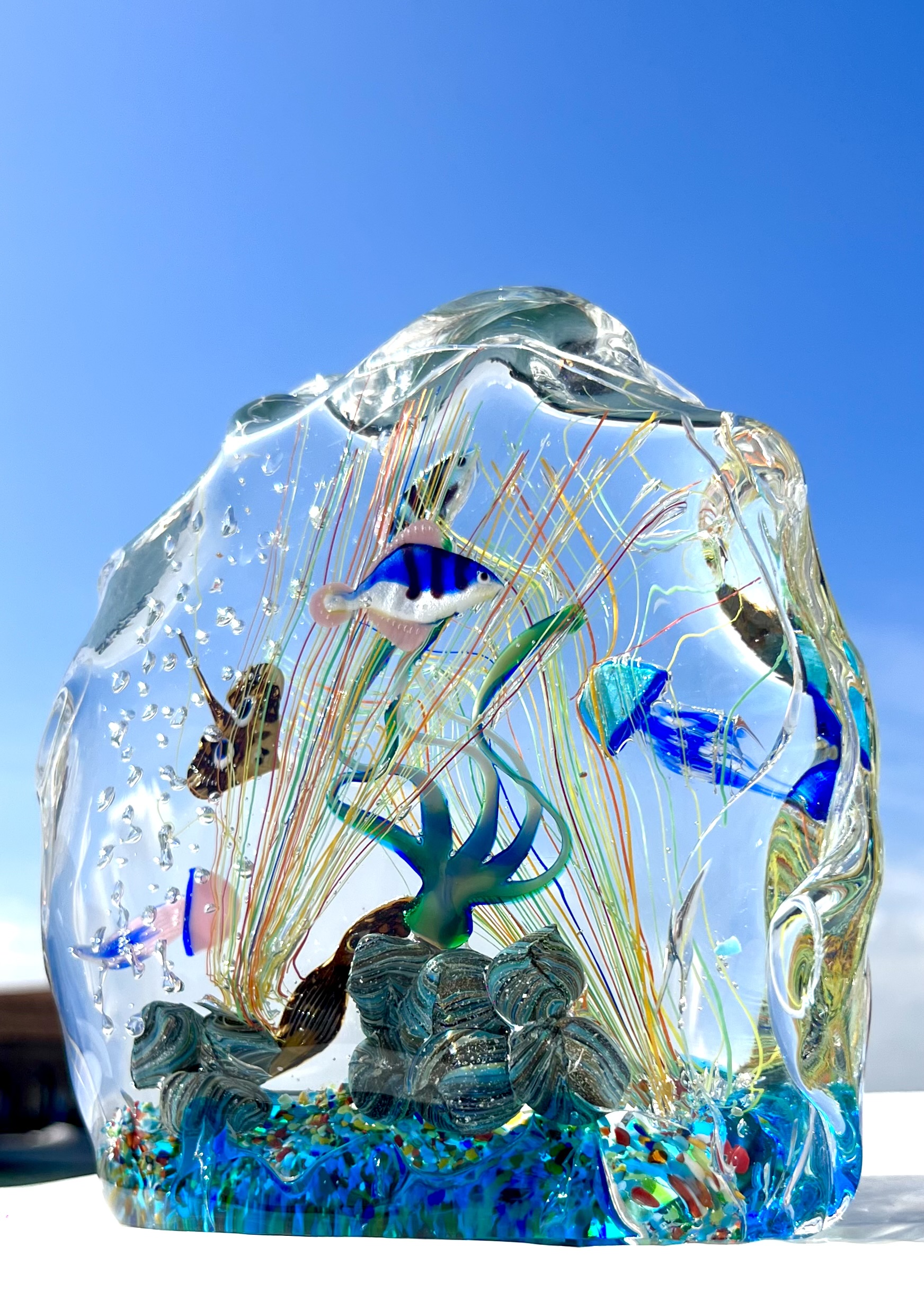 Jurua - Murano Glass Aquarium With 8 Elements