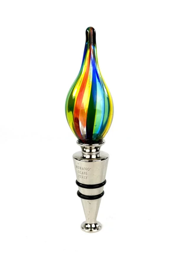 Chiani - Multicolored Murano Glass Bottle Cap "Kriger"