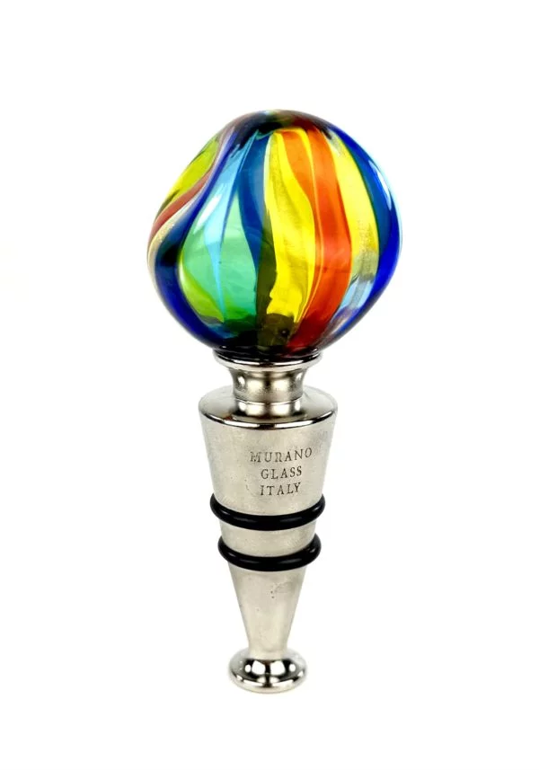 Montepulciano - Multicolored Murano Glass Bottle Cap "Kriger"