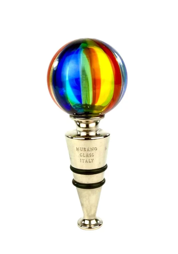 Valpolicella - Multicolored Murano Glass Bottle Cap "Kriger"