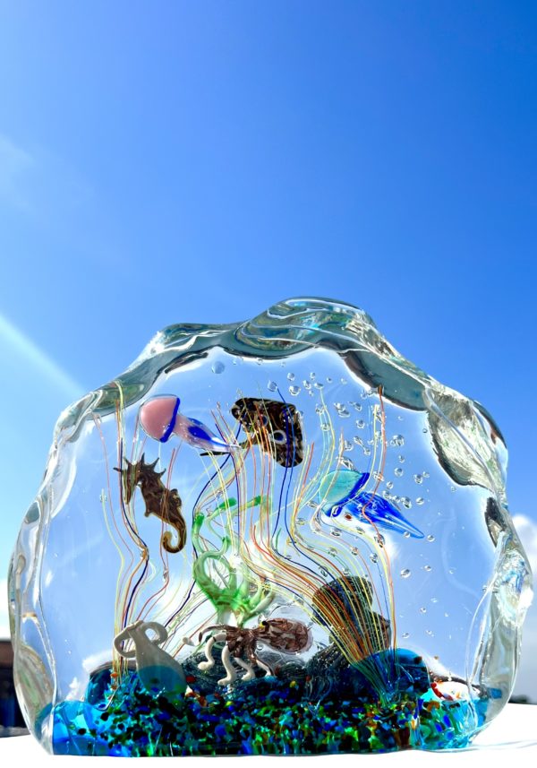 Baltico - Murano Glass Aquarium With 8 Elements - Unique Piece 1/1