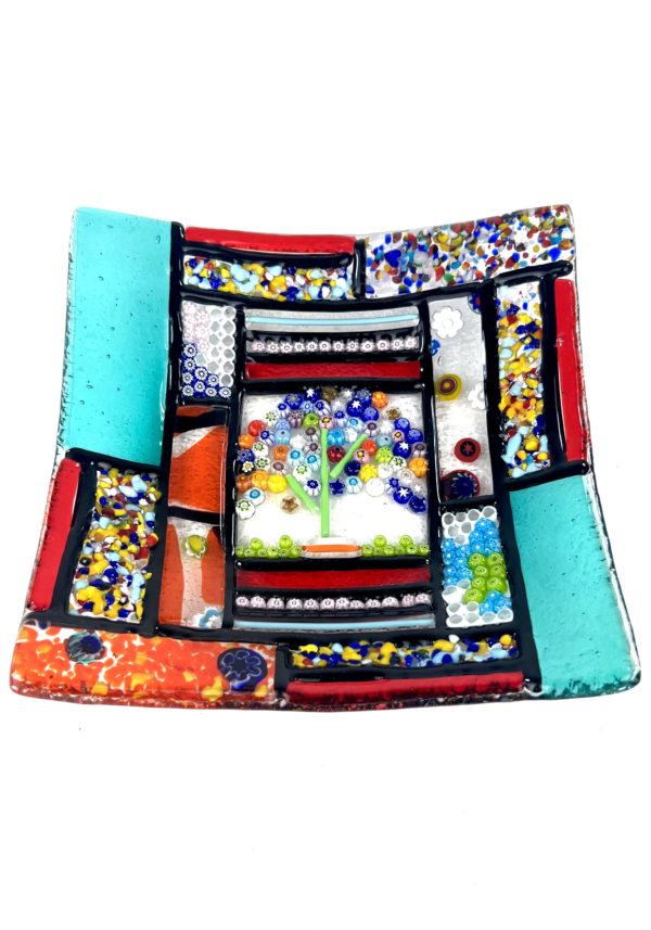 Liam - Exclusive Murano Glass Plate "Miami" - Size M