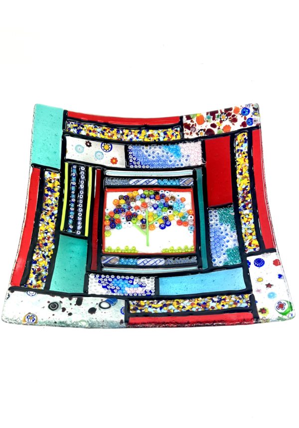 Liam - Exclusive Murano Glass Plate "Miami" - Size XL